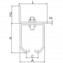 Rail fixing accessory: 70mm